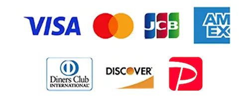 VISA / MasterCard / JCB / American Express / Diners Club / Discover / PayPay 